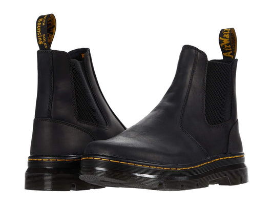 Dr. Martens Botas Chelsea unisex para adulto, negro (Black Wyoming), 10 Women/9 Men