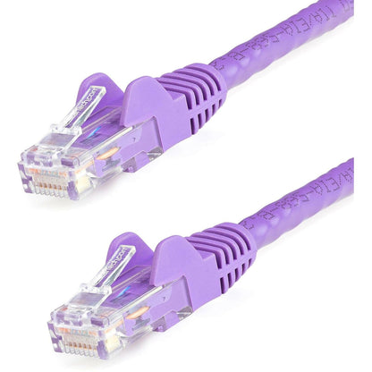 StarTech Cable Ethernet Cat6 Snagless RJ45 - Púrpura - 15 ft - 4.6m - 1 paquete