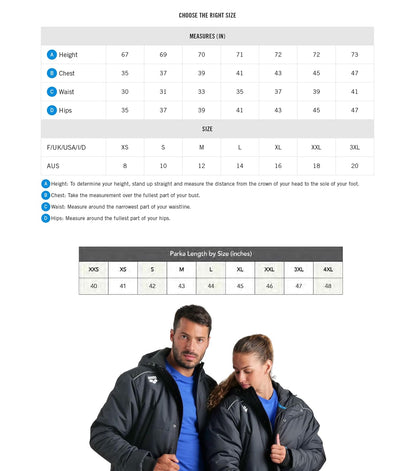 Arena Parka Team Solid ParkaUnisex adulto