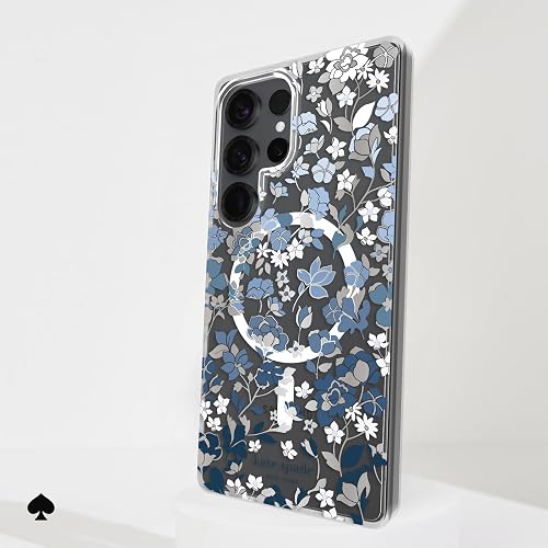 Kate Spade New York - Funda para Samsung Galaxy S25 Ultra (Carga magnética e inalámbrica), diseño de Flores Azules