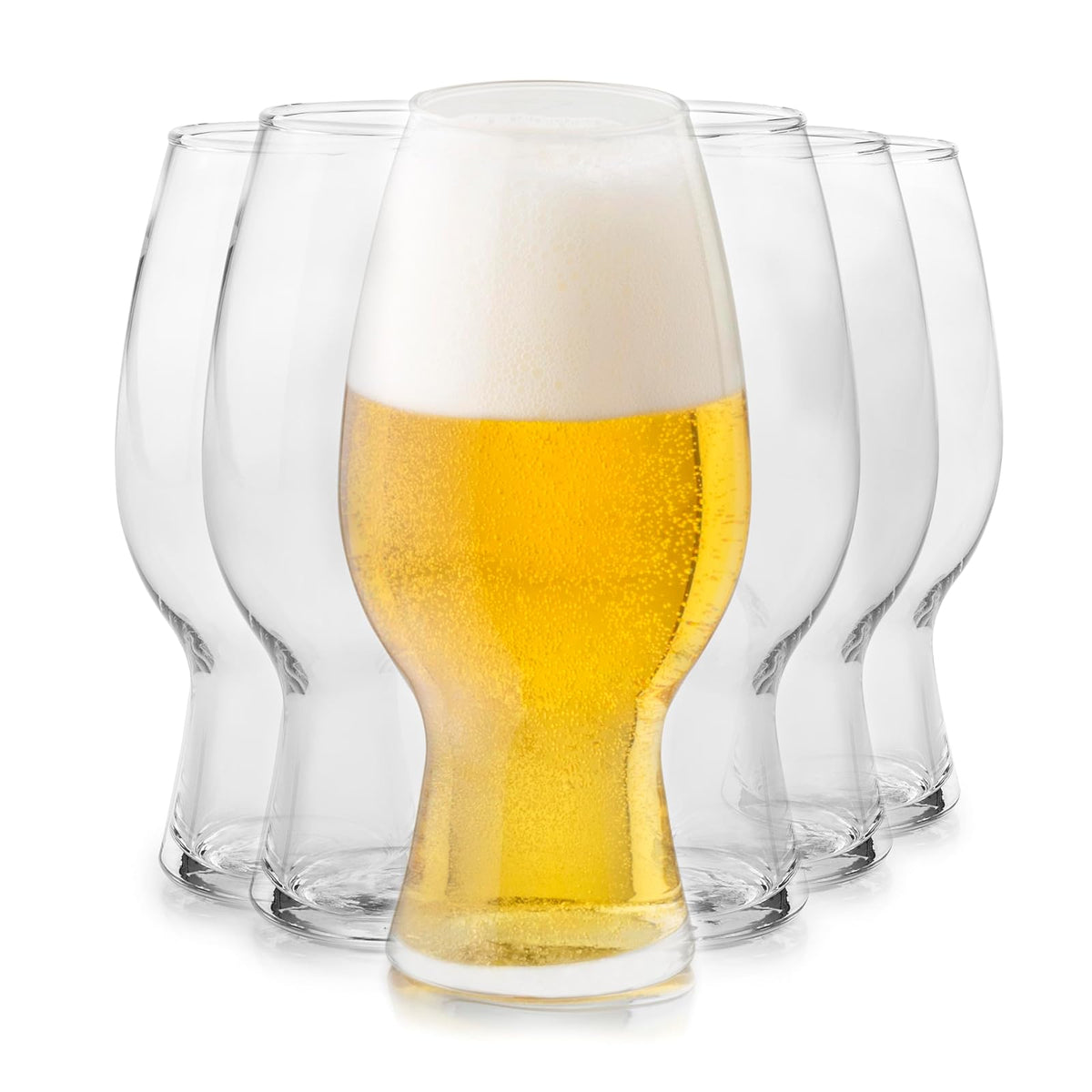 Libbey Entertaining Essentials - Juego de 6 vasos de cerveza para manualidades, elegantes vasos de cerveza, vasos de tulipán IPA para importaciones, alias pálidas indias y clásicos