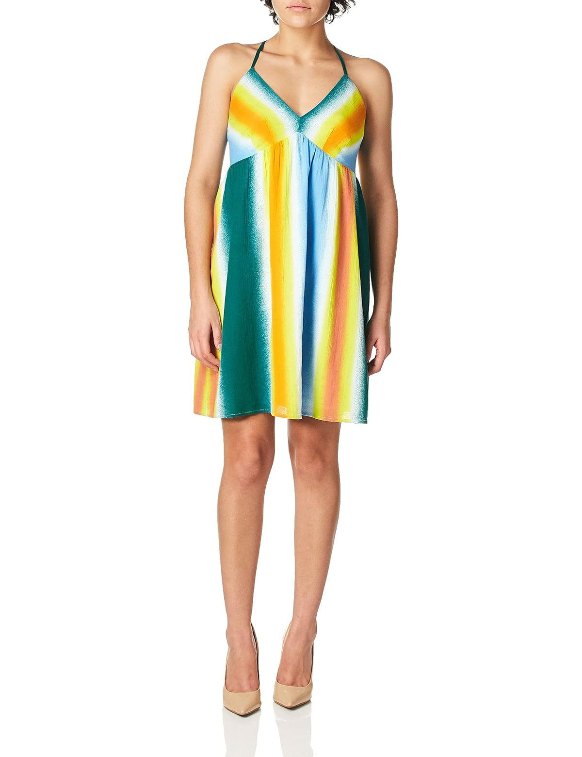BCBGeneration Faded Stripe A-Line Dress Vestido Informal Mujer