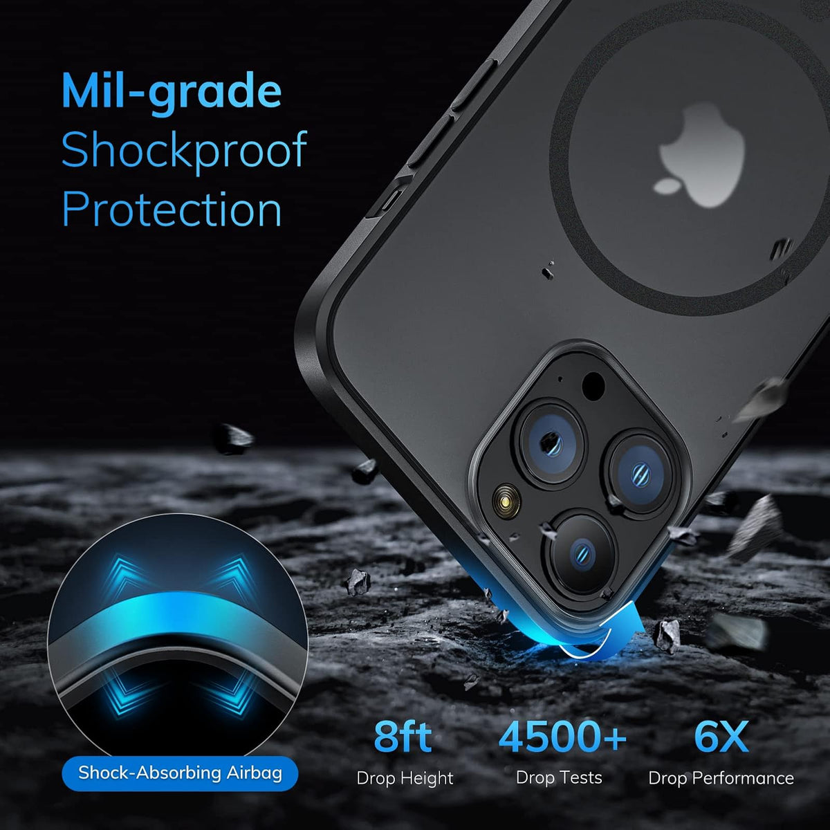 ORIbox - Carcasa Compatible con iPhone XS MAX, translúcida Mate con Bordes Suaves, Ligera