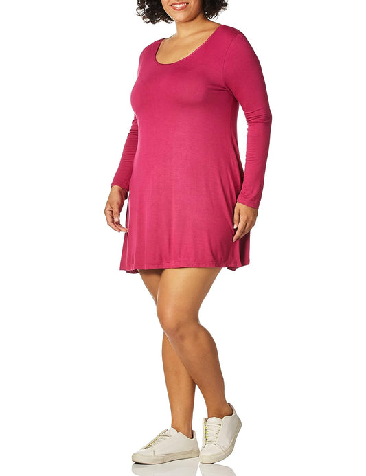 Clementine Apparel Open Criss Cross Back Trapeze Vestido de Manga Corta Vestido para Mujer