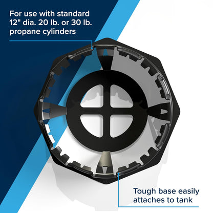Camco 57237 Base Estabilizadora para Tanque de Propano de 20 y 30 Libras, Negro