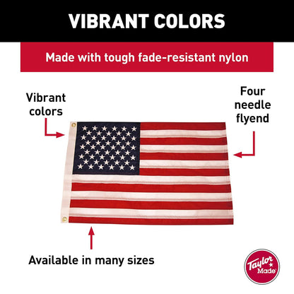 Taylor Made Products, Bandera de Barco Cosida, Estados Unidos, 50 Estrellas