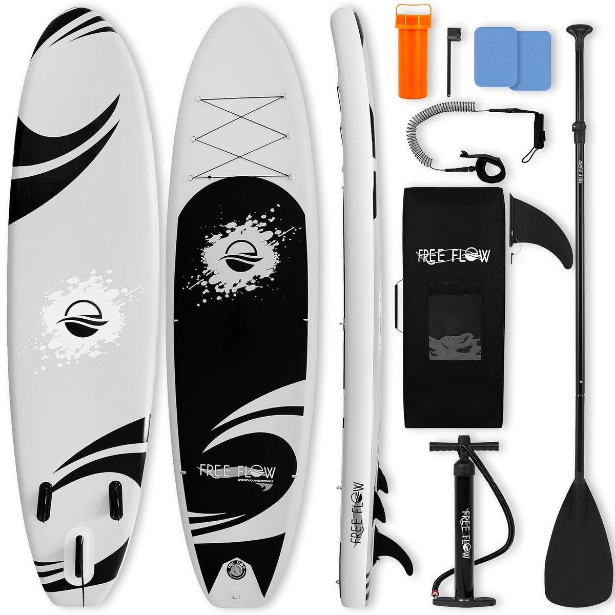 SereneLife Stand Up Inflatable Paddle Board with Premium Sup Accessories – Wide Stable Design with Non-Slip EVA Deck Pad for Adults and Youth of All Skill Levels