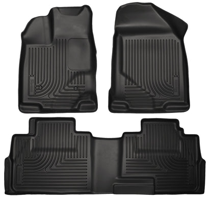 Husky Liners Weatherbeater Alfombrillas para Ford Edge 2007-2014 y Lincoln MKX 2007-2015, Fila Delantera y Segunda Fila, Negro, 99761