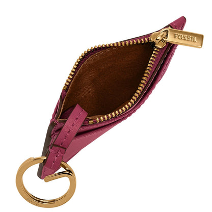 Tarjetero Fossil SL10078658 de piel en color rosa para mujer