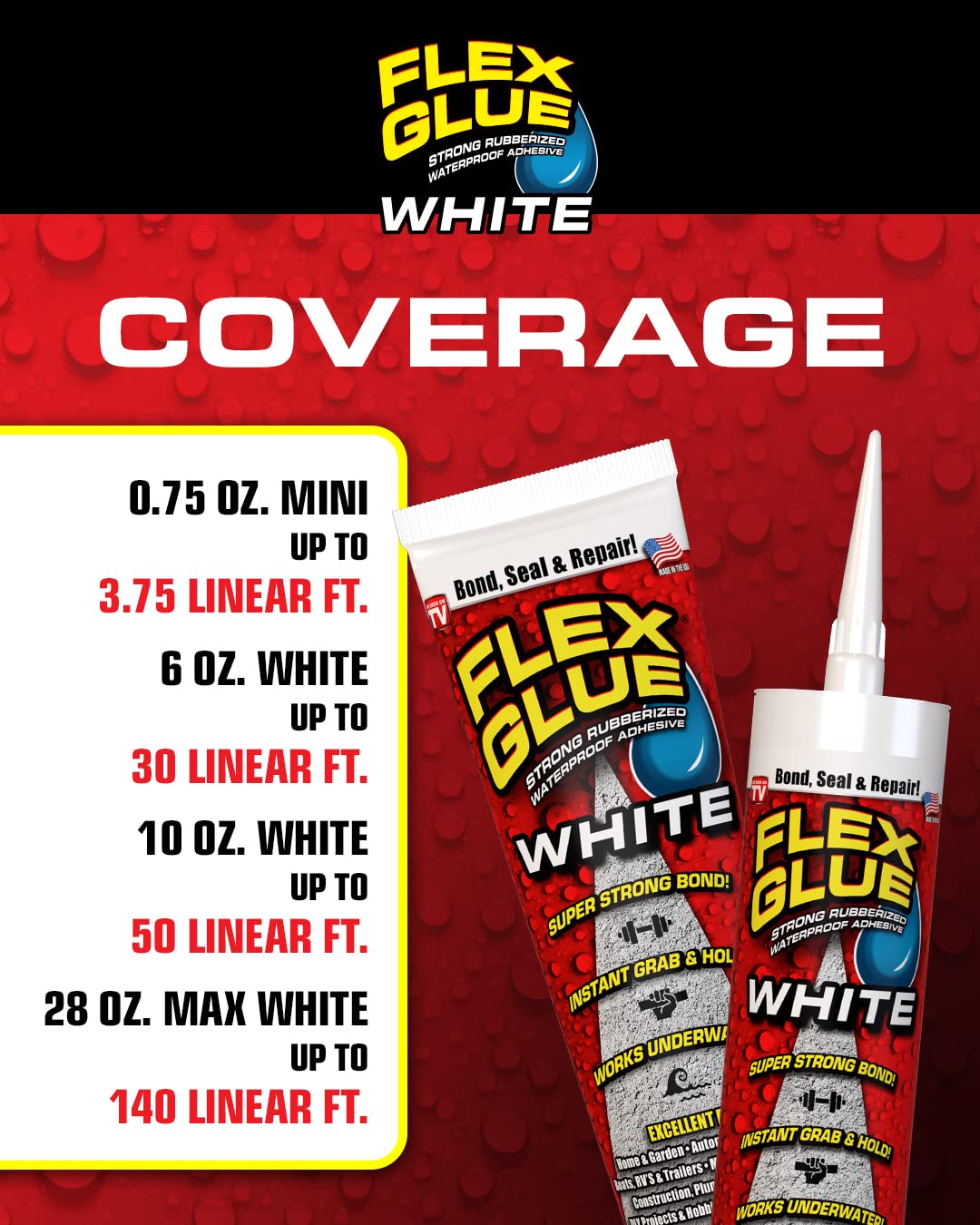 Flex Glue Mini Blanco 18 mL - Adhesivo Impermeable y Resistente UV