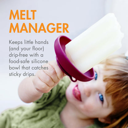 Boon Drizzle - Soporte para hielo de silicona, 4 unidades | Colector de goteo de silicona, para golosinas congeladas y conos de helado, apto para lavaplatos, artículos esenciales para