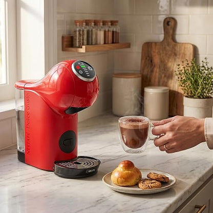Krups Cafetera Dolce Gusto Genio S Plus Roja KP3405MX | Máquina de cápsulas, más de 30 bebidas, rápida y compacta, función Espresso Boost