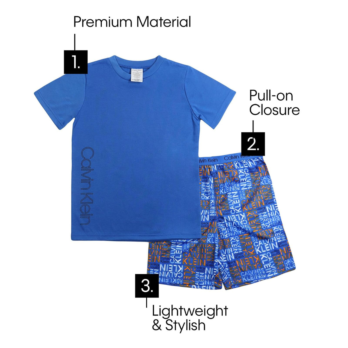 Calvin Klein Calvin Klein Conjunto de Pijama de 2 Piezas para niños Juego de Pijama para Niños