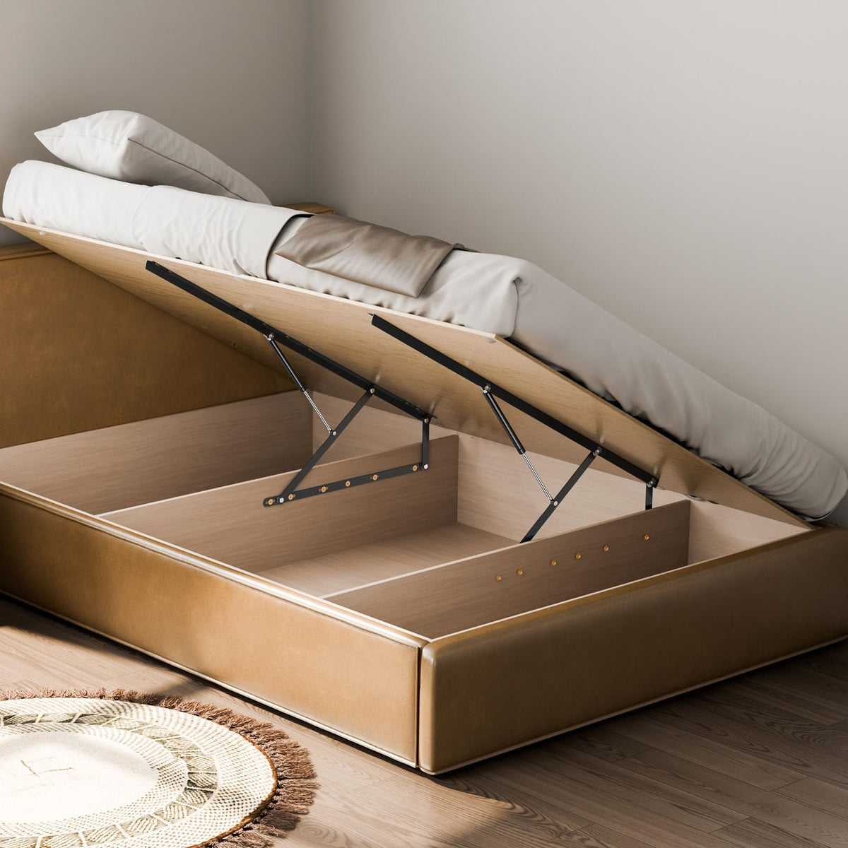 VEVOR Elevador de cama de 59 x 79 pulgadas, compatible con camas de hasta 265 libras de carga, herrajes para cama de pared para bricolaje