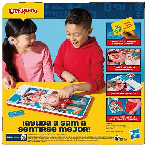 Hasbro Gaming Operando Juego de Mesa 2+ Jugadores 6+ Años