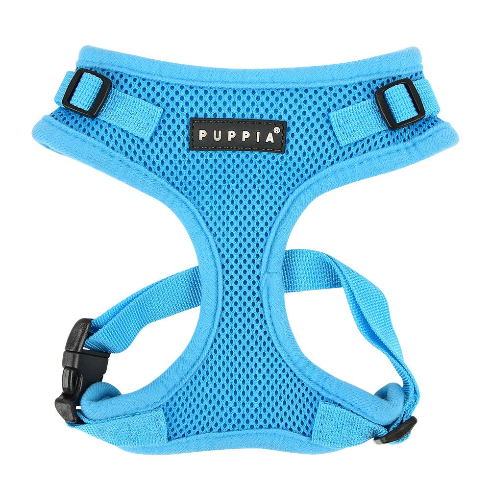 Puppia Arnés RiteFit para Perro con Cuello Ajustable - Pequeño - Azul (Sky Blue)