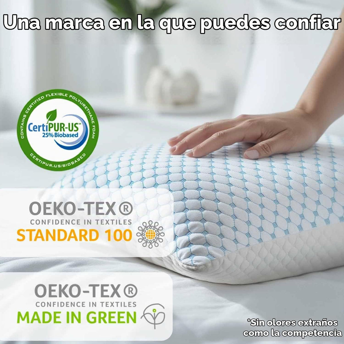 Nestl Bedding Cooling Pillow Heat & Humidity Reduction Rayon & Gel Memory Foam, Adjustable, Washable, - King - 18" x 36" - Pack of 1