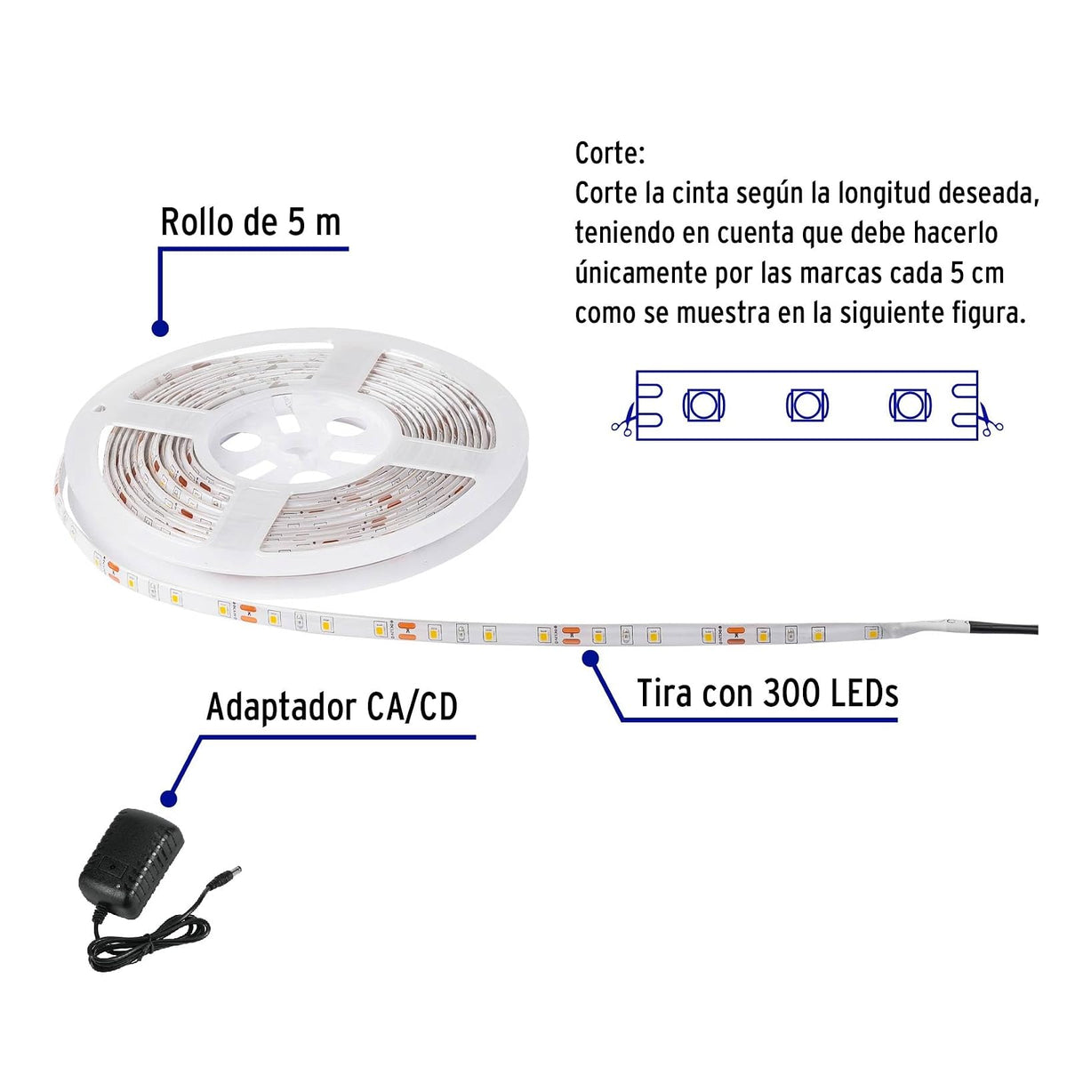 Volteck MLED-RGB Manguera de LED, RGB
