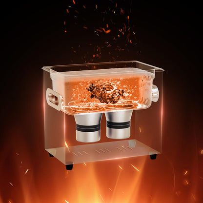 VEVOR - Limpiador ultrasónico de 3 litros con temporizador de calentador y cesta, máquina de cavitación sónica digital profesional, máquina de limpieza de 120 W para instrumentos de reloj, anteojos,