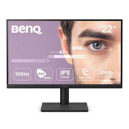 BenQ Monitor GW2291 para Oficina y Casa de 21.5" 1080p FHD 100Hz IPS, HDMI, 1920x1080, Eye-Care Sin Parpadeo, Luz Azul Reducida, Bisel Ultrafino, Certificación TUV