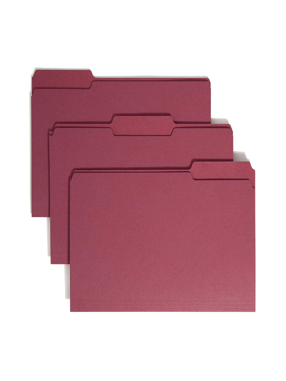 Smead File Folders 1/3 Cut Single-Ply Tab Maroon (100) De plástico - Carpeta (De plástico, Letter, 296 mm, 241 mm)