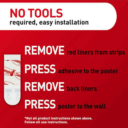 Command Poster Hanging Strips Value Pack, Small, White, 60-Strips (17024-60ES)
