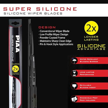 PIAA Aero Vogue Premium – de silicona para limpiaparabrisas 1, 26 Inches | Reemplazo de limpiaparabrisas OEM para todas las estaciones, 26in / 650 mm, paquete de 1