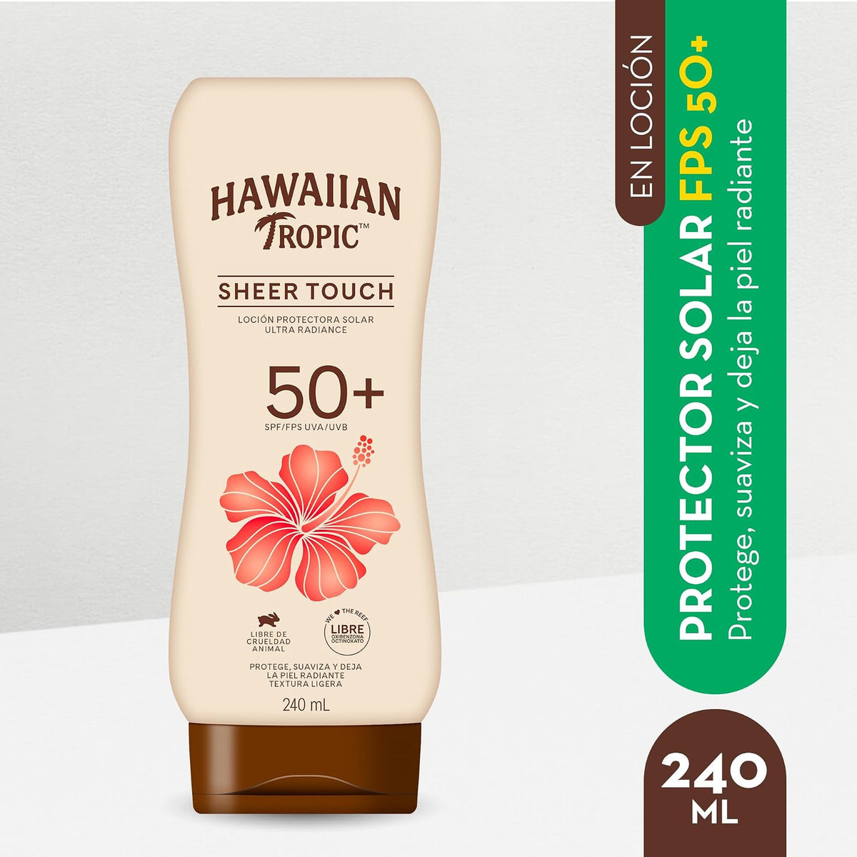 Hawaiian Tropic Sheer Protector Solar 50 FPS Loción de 240ml
