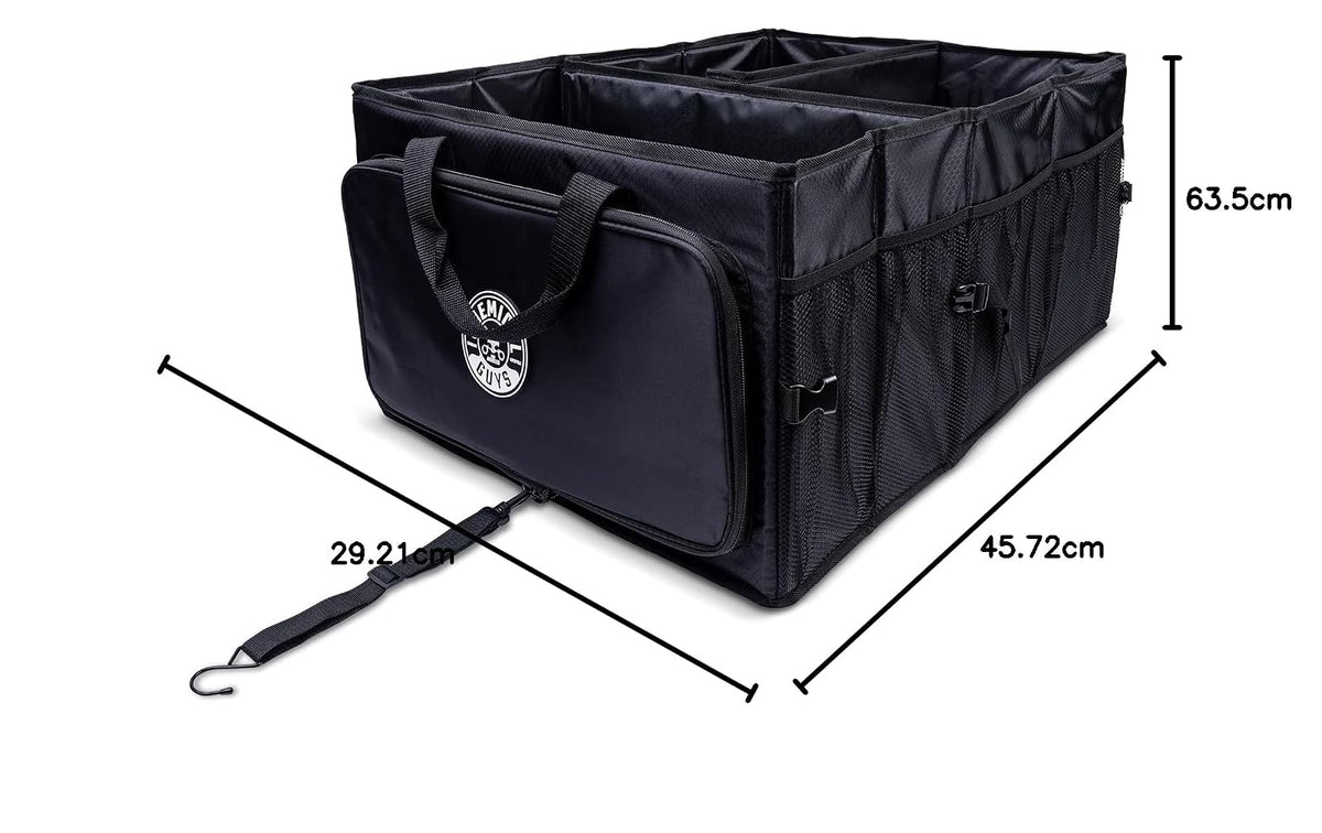 Chemical Guys ACC622 Organizador de Maletero Ride Along para Espacios Grandes 25x18x11.5 Pulgadas, Negro