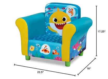 Delta - Silla tapizada para niños, tiburón bebé