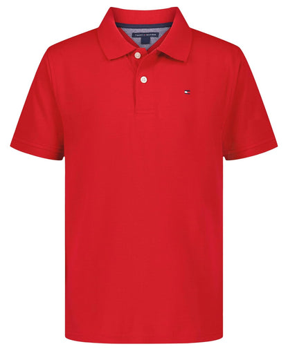 Tommy Hilfiger Playera Polo Manga Corta para Niño - 8 - Scarlet Sage