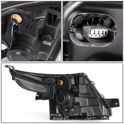 DNA Motoring Conjunto de Faros Proyectores, Negro/Ámbar HL-OH-FEXP11-BK-AM