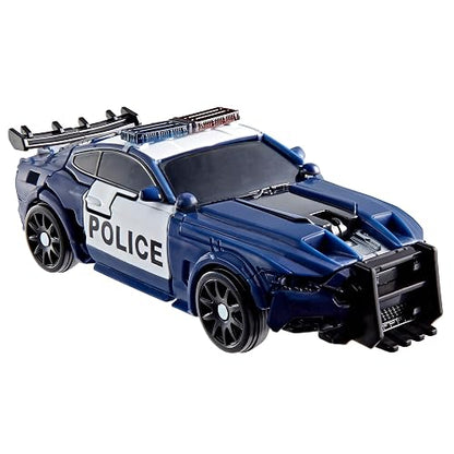 Transformers Studio Series Barricade Deluxe Último Caballero | Figura de acción de conversión de 4.5 pulgadas, juguetes de robot, a partir de 8 años