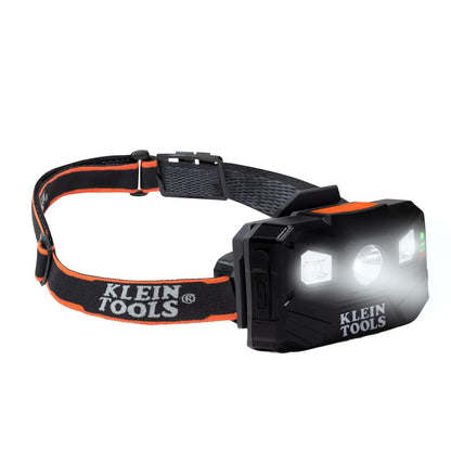 Klein Tools 56048 - Faro LED recargable, correa de tela ajustable, 400 lms, tiempo de funcionamiento durante todo el día, para el trabajo, correr, senderismo al aire última intervensión