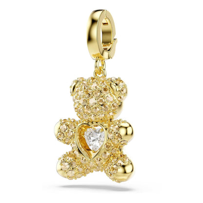 Abalorio de Swarovski Idyllia, corte mixto, color dorado, chapado en oro