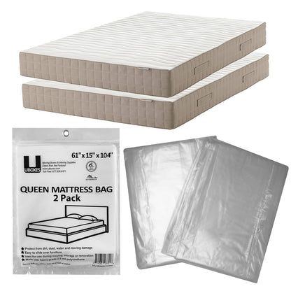UBOXES Cubiertas/Bolsas de colchón de tamaño Queen, de 155 cm x 38 cm x 228 cm, Suministros de mudanza (Queencover02)