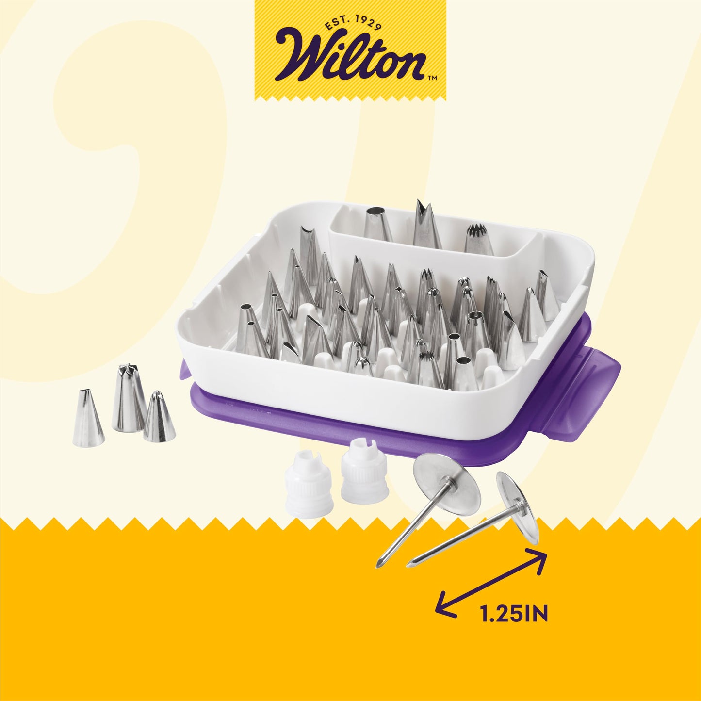 Wilton 2104-0240 Juego de boquillas Master para decorar pasteles, 55 unidades