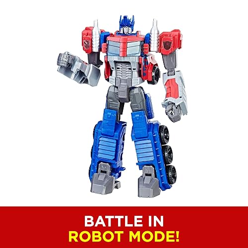 Transformers - Figura de acción Toys Heroic Optimus Prime, figura atemporal a gran escala, que se convierte en un camión de juguete, juguetes para niños de 6 años o más, 11 pulgadas (exclusiva de )