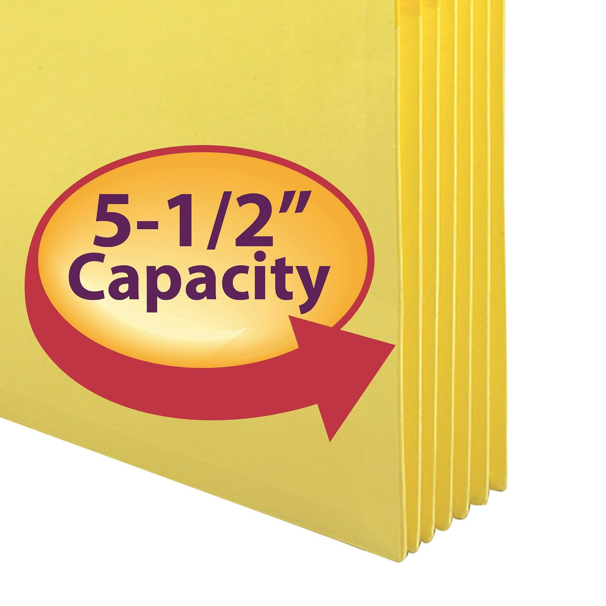 Smead bolsillo, carta, recto, 5.75-inch expansión, Amarillo, 10 por caja (73243)