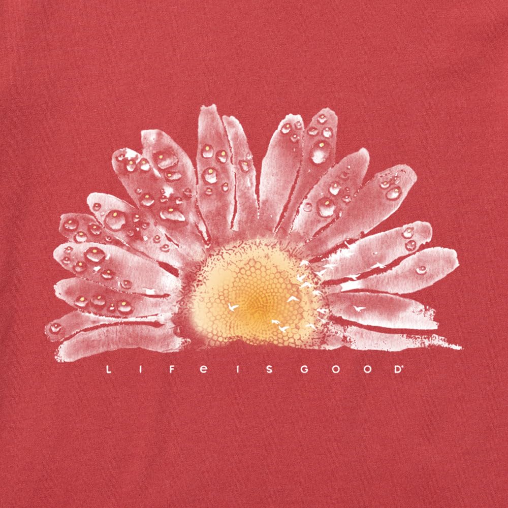 Life is Good Mujer Crusher Graphic V-Cuello T-Shirt Acuarela Daisy Camisa para Mujer