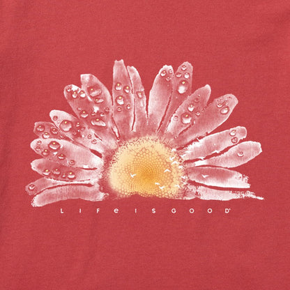 Life is Good Mujer Crusher Graphic V-Cuello T-Shirt Acuarela Daisy Camisa para Mujer