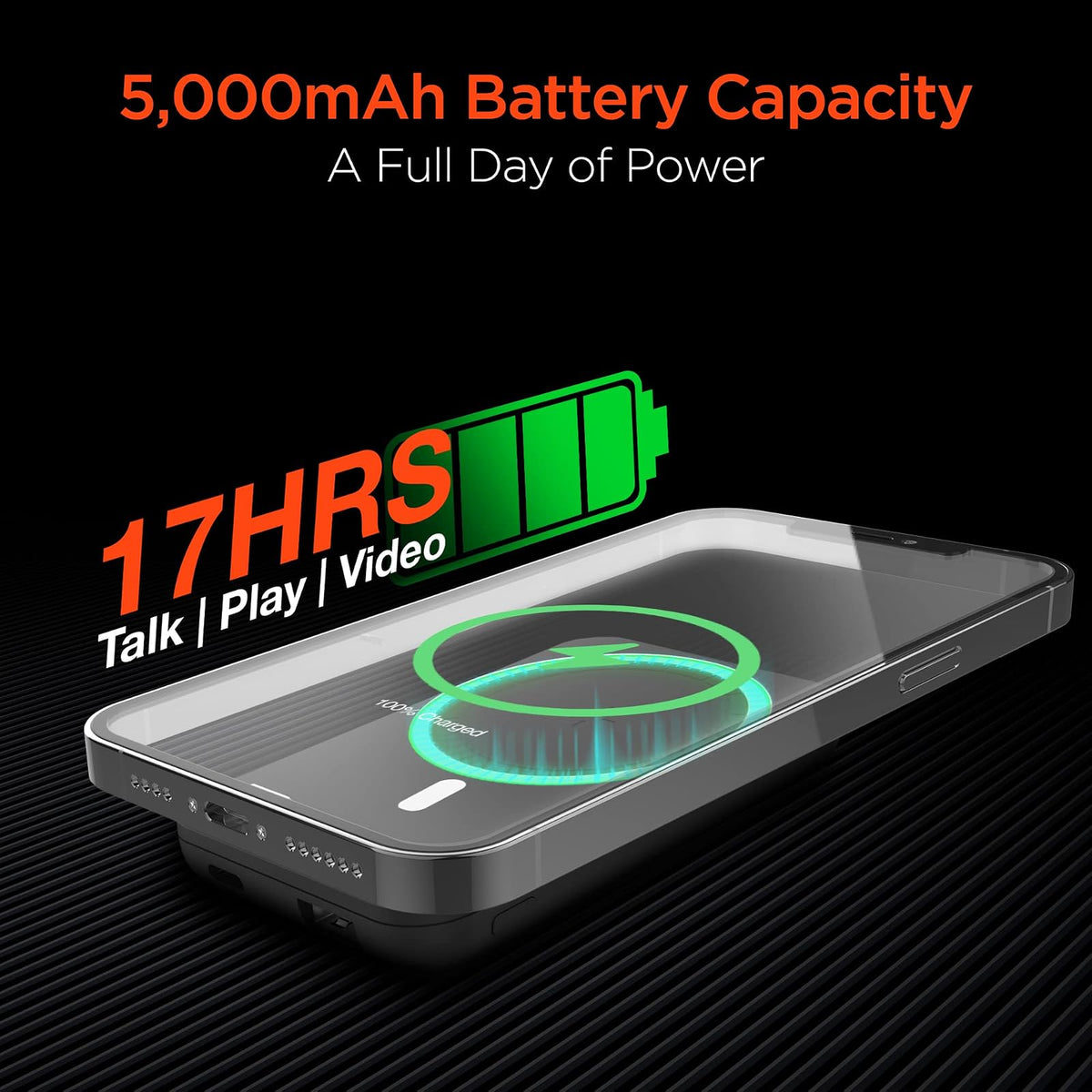 Batería inalámbrica para Iphone13 Compatible con magsafe, 5000 mAh