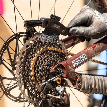 Muc-Off 220 Juego de 3 Cepillos de Limpieza Premium para Bicicleta con Cerdas de Nailon, Multicolor