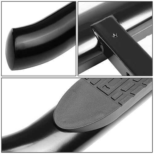 DNA Motoring HITST-2-4O-111-BK-T1 Escalón de Enganche Ovalado Clase III de 4 in, Negro