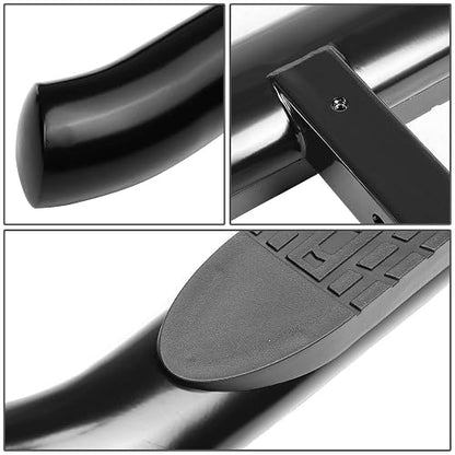 DNA Motoring HITST-2-4O-111-BK-T1 Escalón de Enganche Ovalado Clase III de 4 in, Negro
