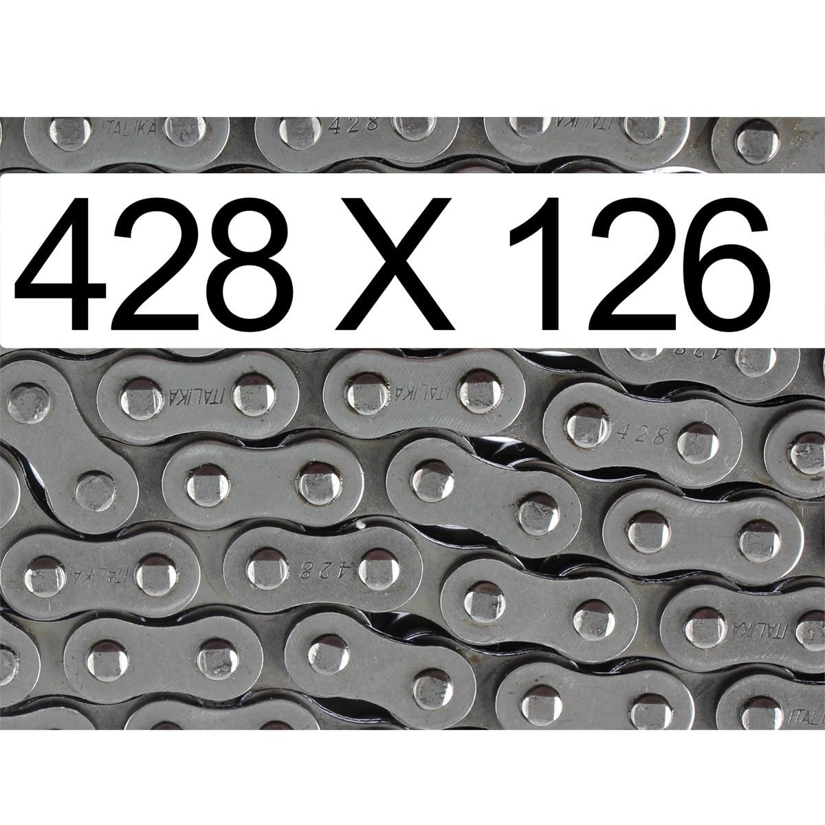 Italika Cadena de Tracción 428X126L Acero Gris