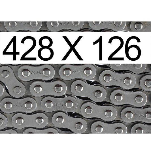 Italika Cadena de Tracción 428X126L Acero Gris