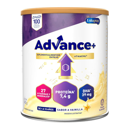Enfagrow Advance+ Suplemento Alimenticio Para Niños de 1 a 10 años Con 7,4g de Proteina, Adicionado Con Vitaminas y Minerales 400 g
