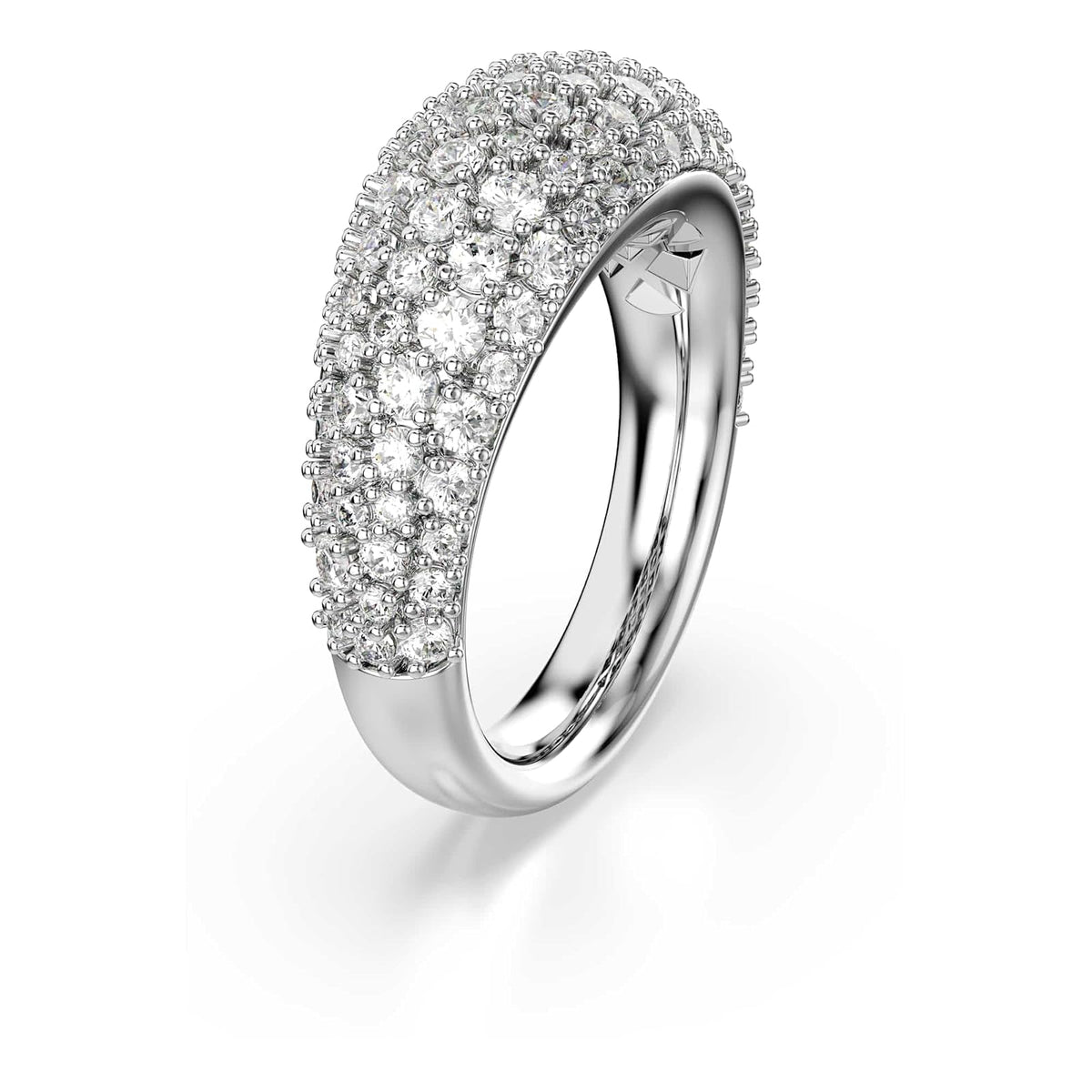 Swarovski Anillo Sublima, Blanco, Baño de rodio