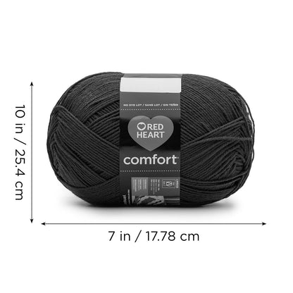 Red Heart Comfort - Hilo blanco y negro - 1 paquete de 12 oz/454 g - Acrílico - 4 Medianos (Worsted) - 867 yardas - Tejer/Crochet